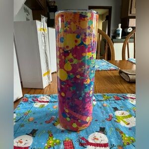 Colorful Paint Splatter Stainless Steel 20oz Tumbler